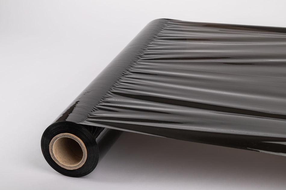 200m STRONG BLACK PACKING FILM FOR PALLETS 17MU