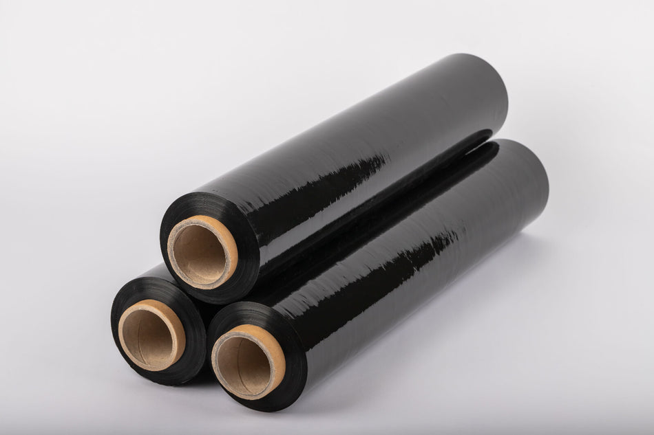 200m STRONG BLACK PACKING FILM FOR PALLETS 17MU